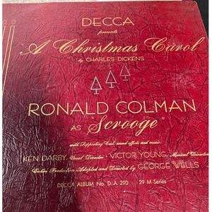 Vintage Decca A Christmas Carol Ronald Colman 78 RPM Record Set DA 290 Dickens